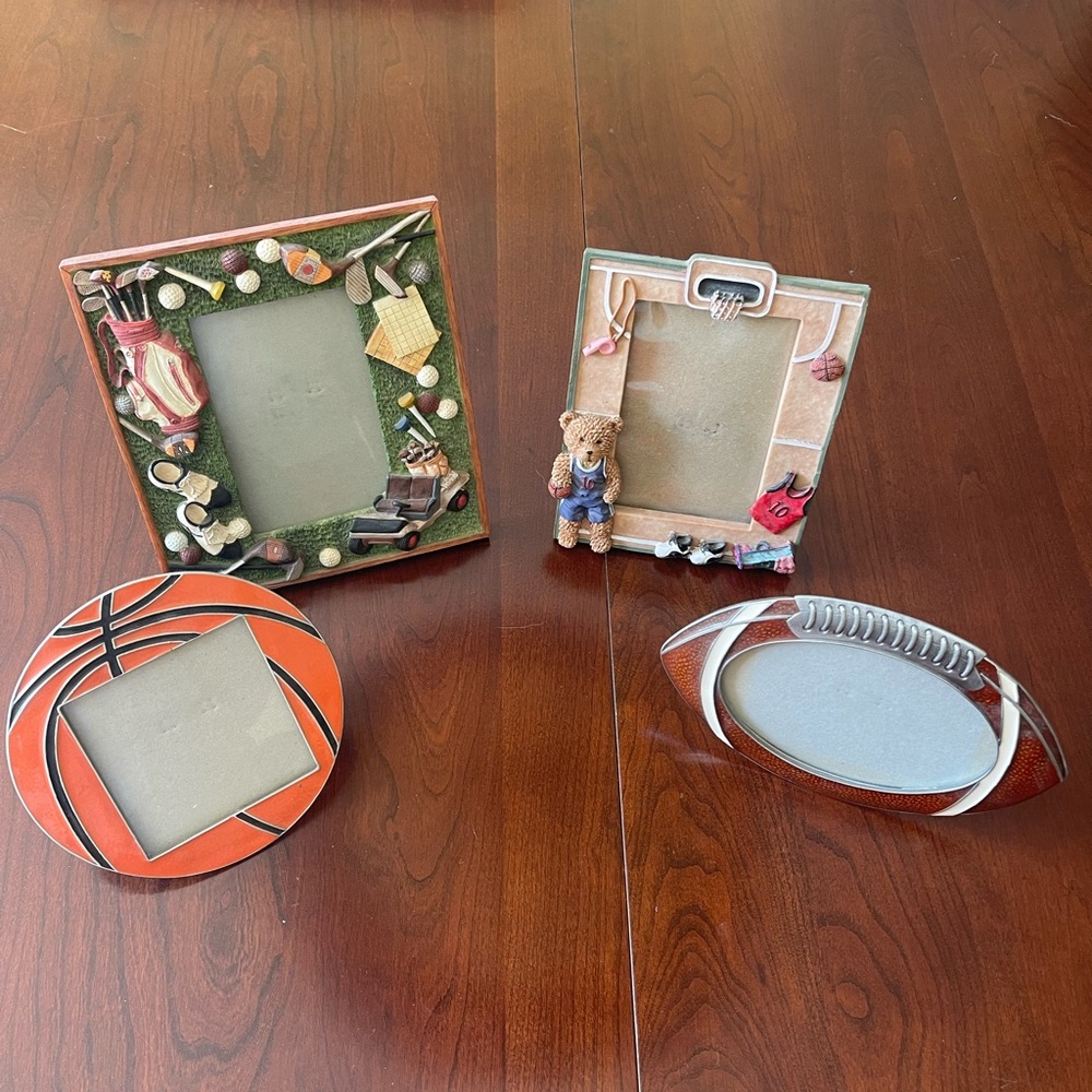 Set of 4 sport photo frames